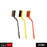 Close-up of mini wire brushes in set