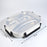 Durable white lunch box with stainless steel compartments