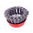 High-performance black wire brush for cleaning.
